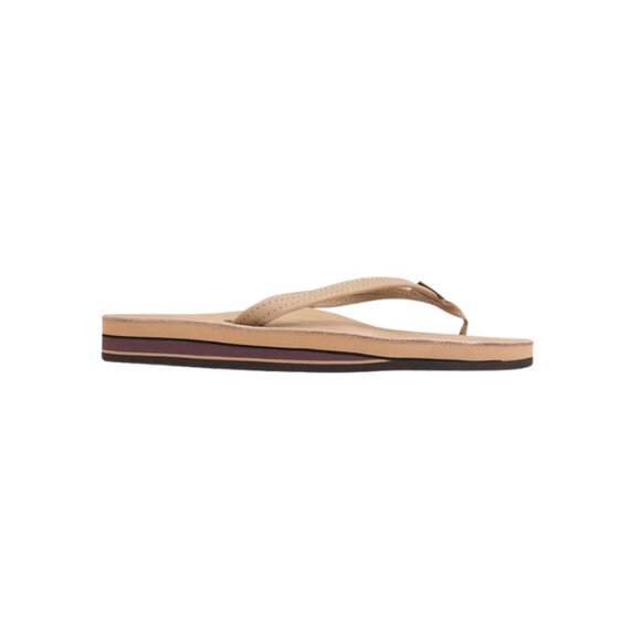 Rainbow Sandals Women’s Double Layer Leather Flip Flops Sierra Brown | Narrow St - Picture 1 of 5
